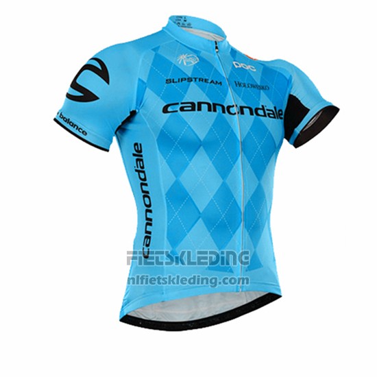 2016 Fietskleding Cannondale Zwart en Blauw Korte Mouwen en Koersbroek